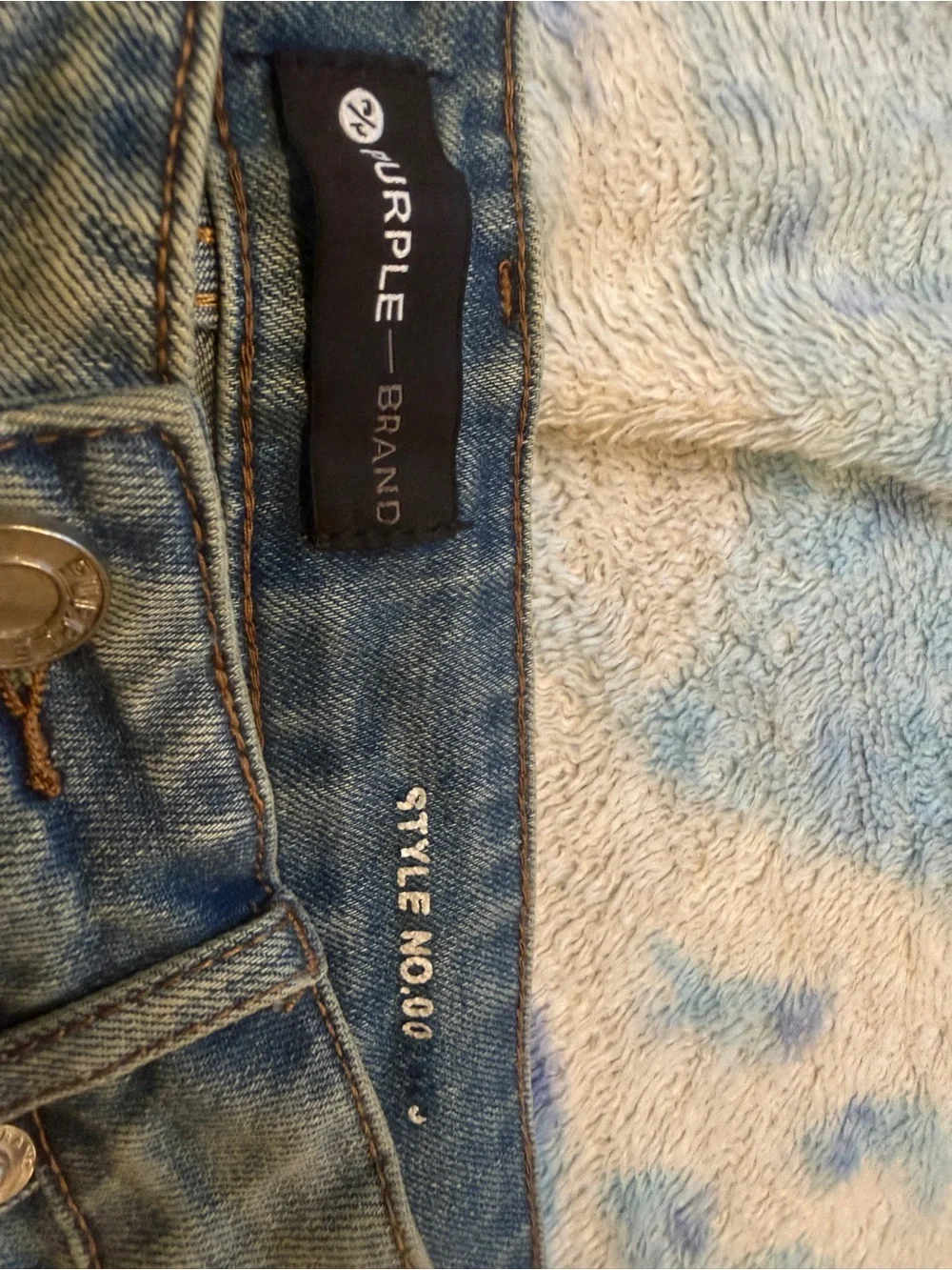 Men's Light Blue Frayed Hem Denim Shorts
